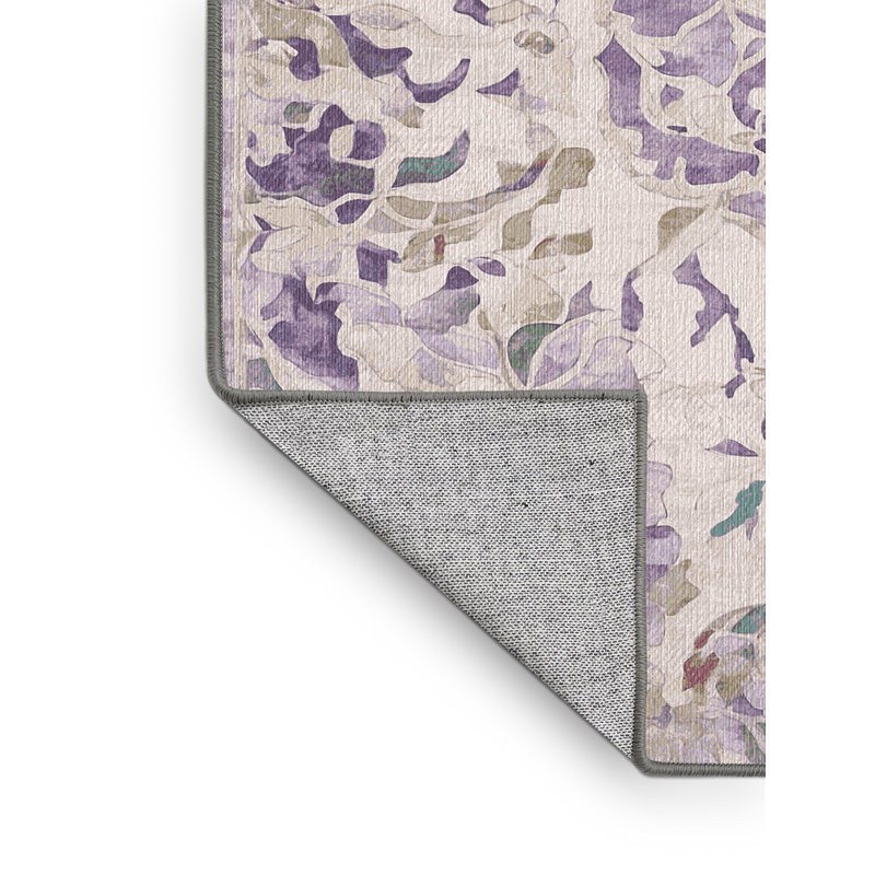Machine Washable Gray Area Rug, Runner 2' x 5'