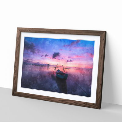 Vacant Rowboat upon the Lake - Picture Frame Painting Print