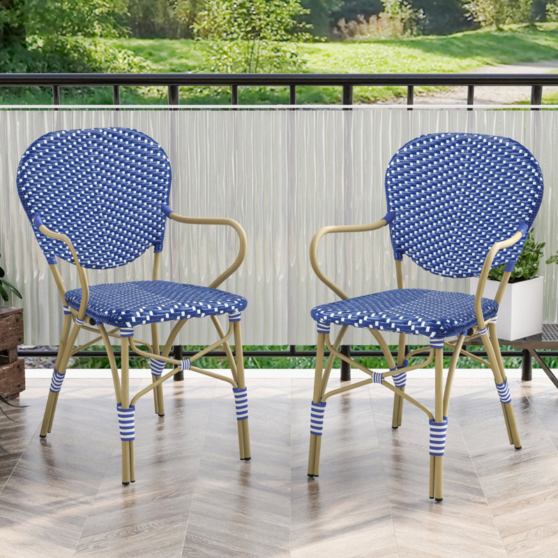 Ensemble de 2 fauteuils de patio en aluminium Canaday de 22 po de largeur