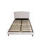 Très grand lit tapissier avec 2 tables de chevet de couleur pierre, grand, 100%, l 43,57 po Hauteur du produit, tables de chevet noyer, colorées, profondeur 89,17
