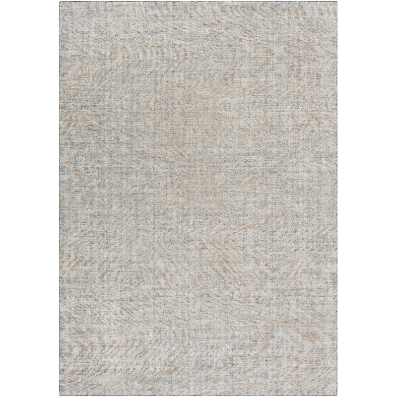 SAMPLE-Rectangle Malaga Abstract Hand-Knotted Wool/Cotton Area Rug in Medium Brown