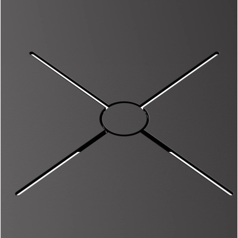 X Outdoor Circular Dining Table, Charcoal