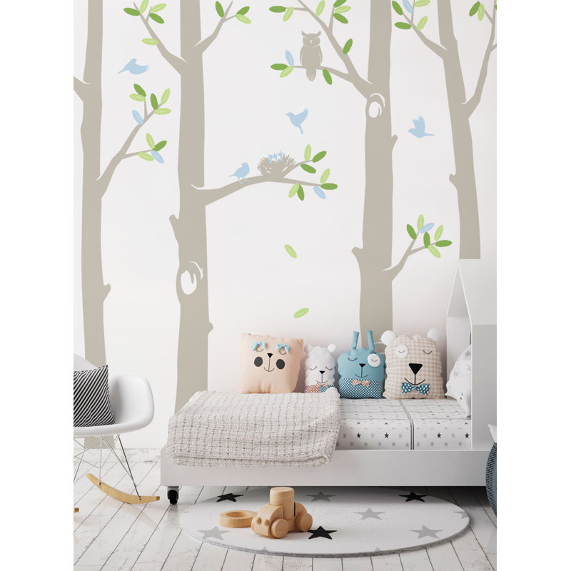Adhésif mural Dileo, H 108 po x l 110 po, Bleu poudré