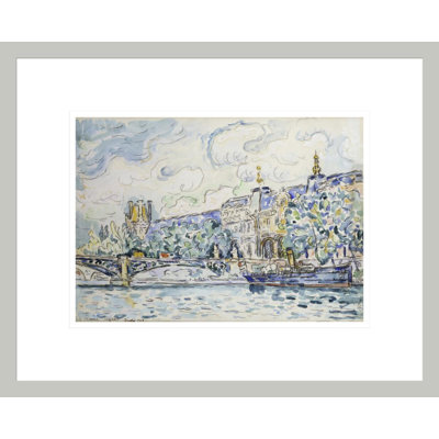 Le Palais du Louvre par Paul Signac - Estampe numérique encadrée
