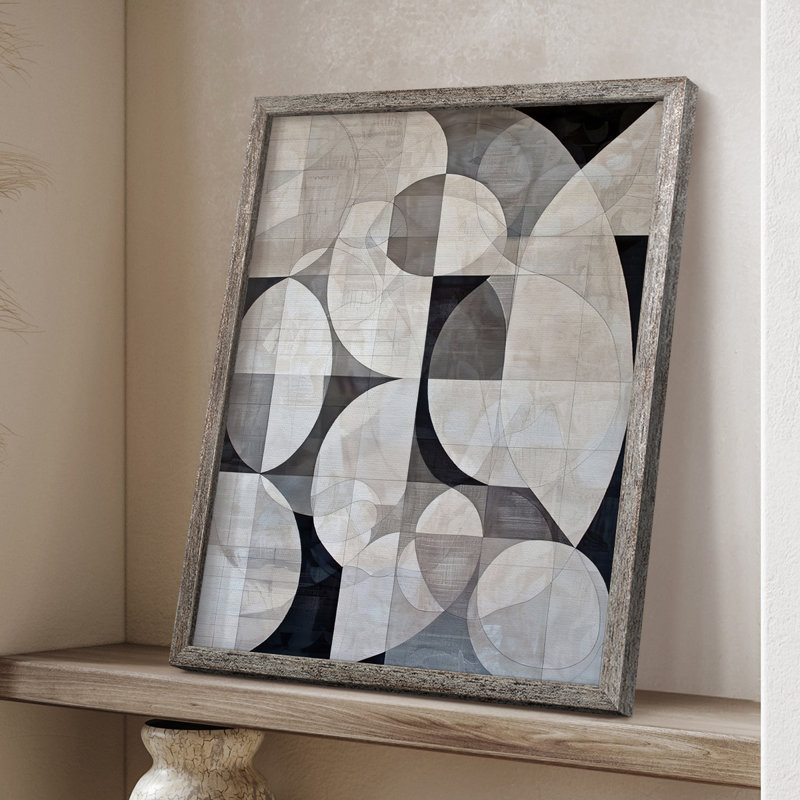 ABSTRACT Series XXXII, reproduction encadrée - bois massif, H 21 po x l 17 po