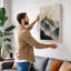 Mountain at Sunrise Scandinavian - Wrapped Canvas-1243395085-1243395084