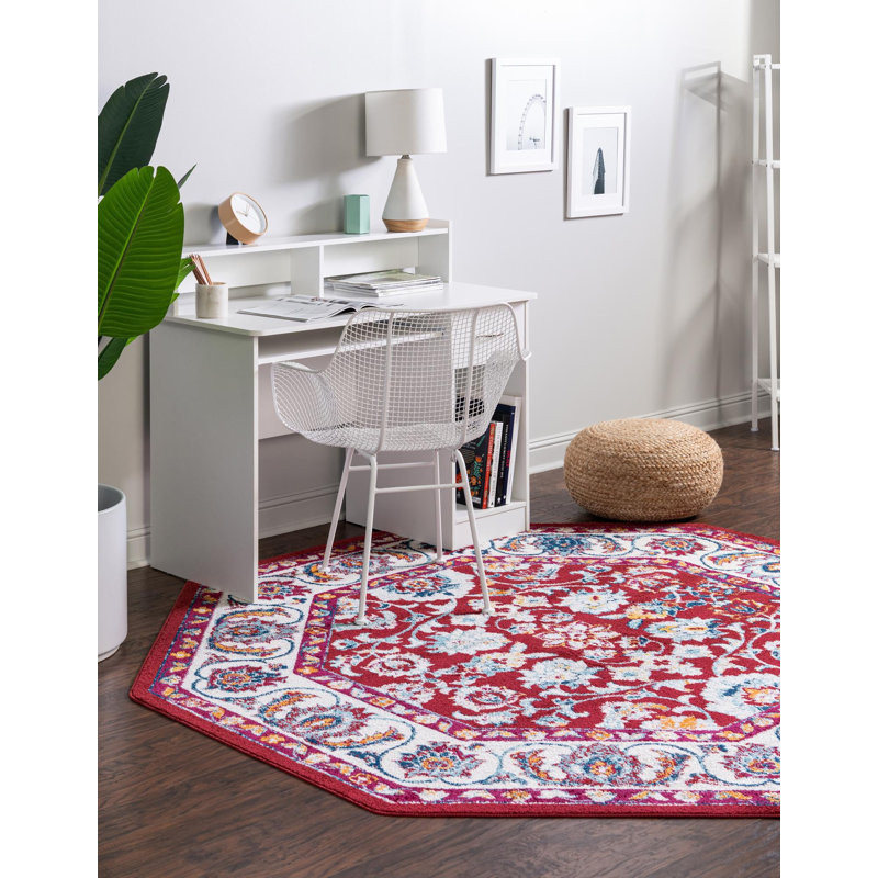 Burgettstown Oriental Indoor Rug, Octagon 7'