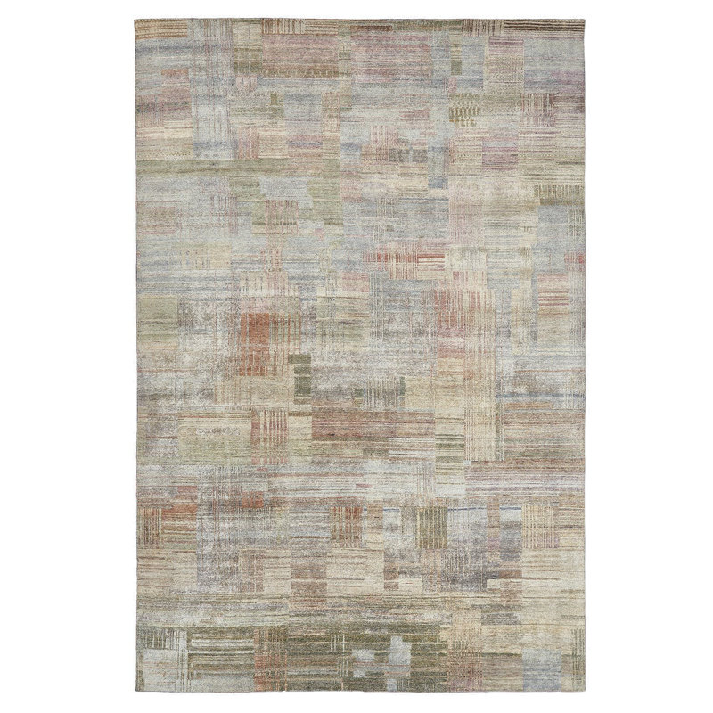 Multicolored Alchemy Transitional Wool Silk Blend Rug - 8'10"x13'3"