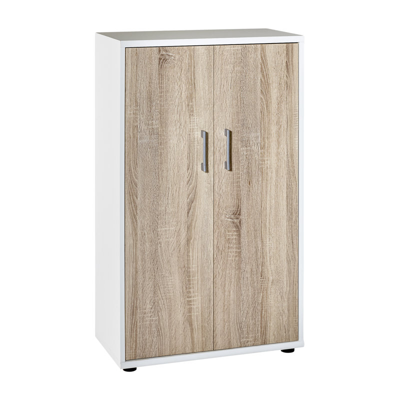 Amasia 65.1cm Wide File Cabinet, White/Sonoma