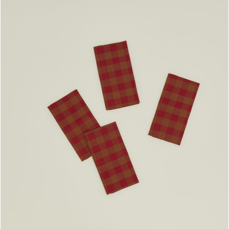 Essential 100% Cotton Napkins, Red/Terracotta