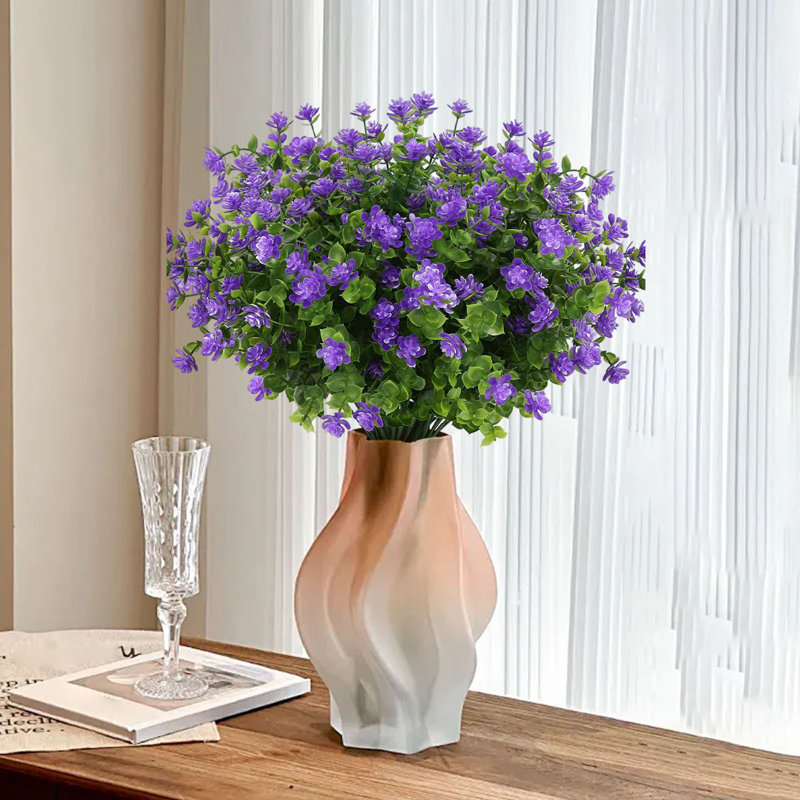  Fleurs artificielles artificielles pour la décoration intérieure 6 branches Fleurs artificielles pour les plantes artificielles d'extérieur