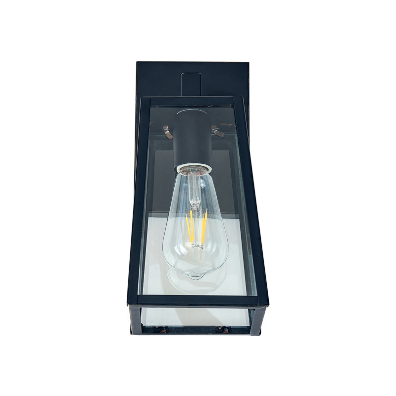 Lampe murale d'extérieur 1 lumière avec verre transparent