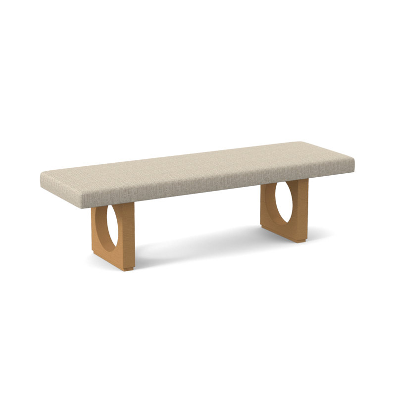 Void Upholstered Bench, Amber, Stepping Stones Ivory