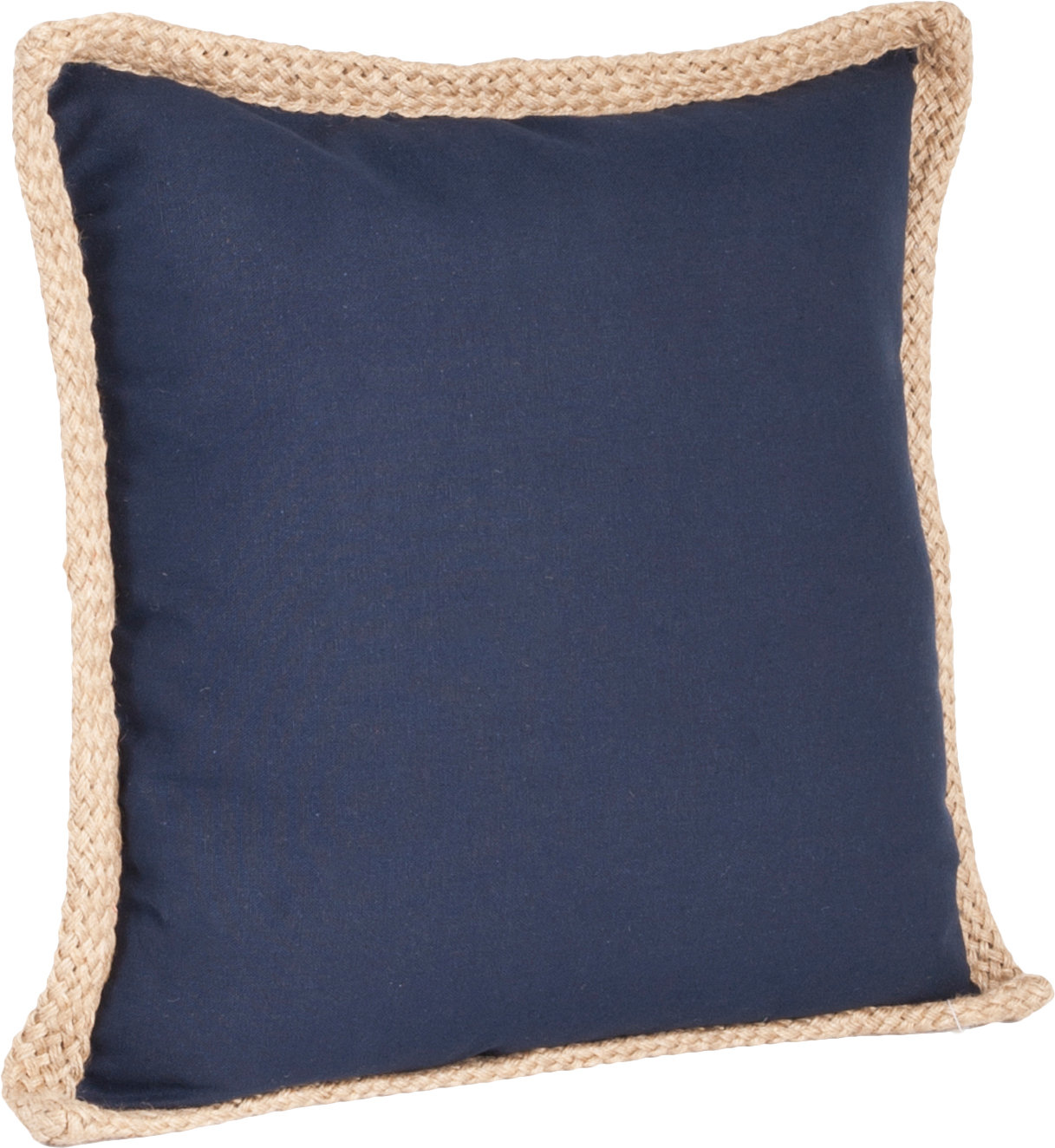 Camelia 20" x 20" Cotton Throw Pillow, Navy Blue