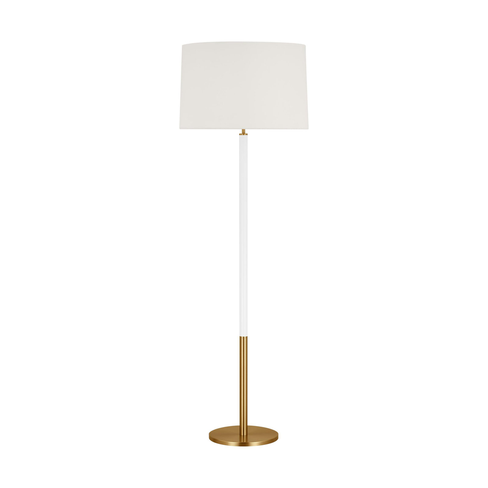 61.88'' Dimmable Floor Lamp, Burnished Brass with Gloss White