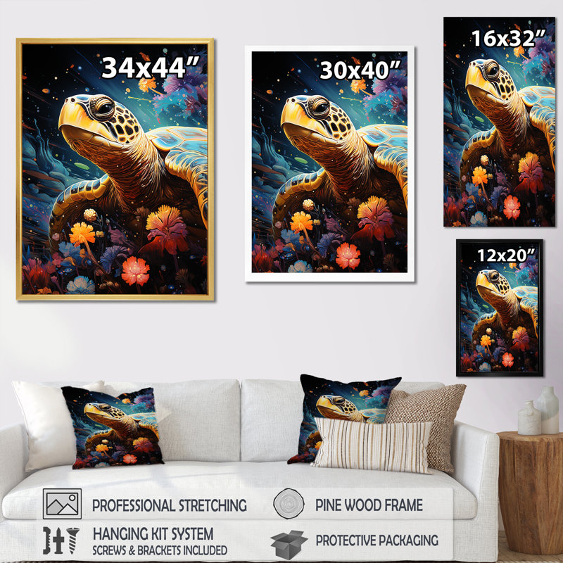 Voyage cosmique sur toile, H 32 po x l 24 po x P 1 po, Cadre flottant blanc