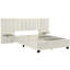 Queen Size Upholstered Platform Bed With Big Headboard, Bedroom Furniture, Velvet-1410197789