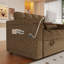 Canapé-lit 3 en 1 de 165 cm, convertible en lit deux places, en tissu cachemire doux, avec sac de rangement latéral et coussins, idéal pour le salon d'un appartement, couleur kaki.-845724784