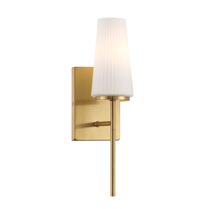 River 1-Light Wall Sconce in Brass, Brass