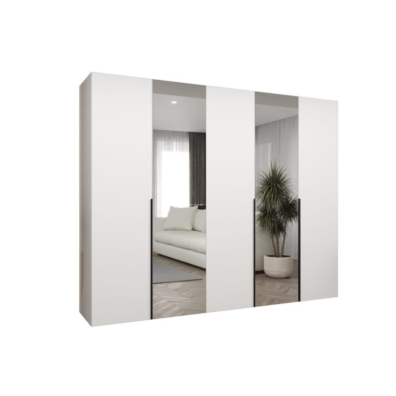 Bogins 4 Door Manufactured Wood Wardrobe, White