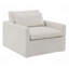 Chaise pivotante en tissu ivoire avec 1 coussin décoratif-1625151481