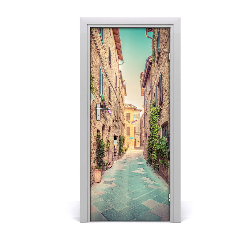 On Italian Streets Door Decal
