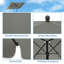 Novea 200cm X 120cm Rectangular Beach Parasol-880631487