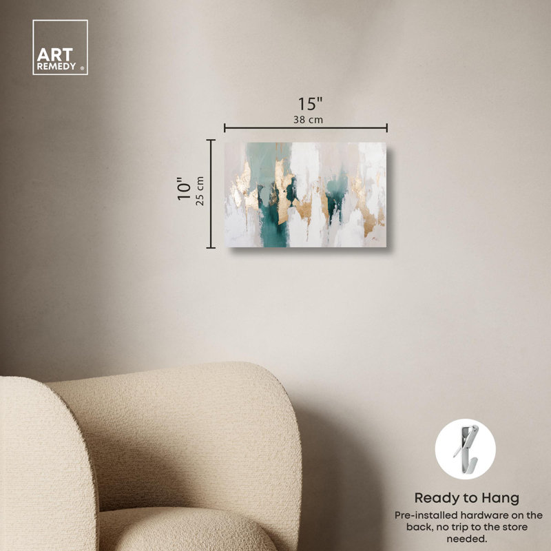 «Aurora in Motion II», art abstrait moderne par Art Remedy, Toile tendue, H 10 po x l 15 po