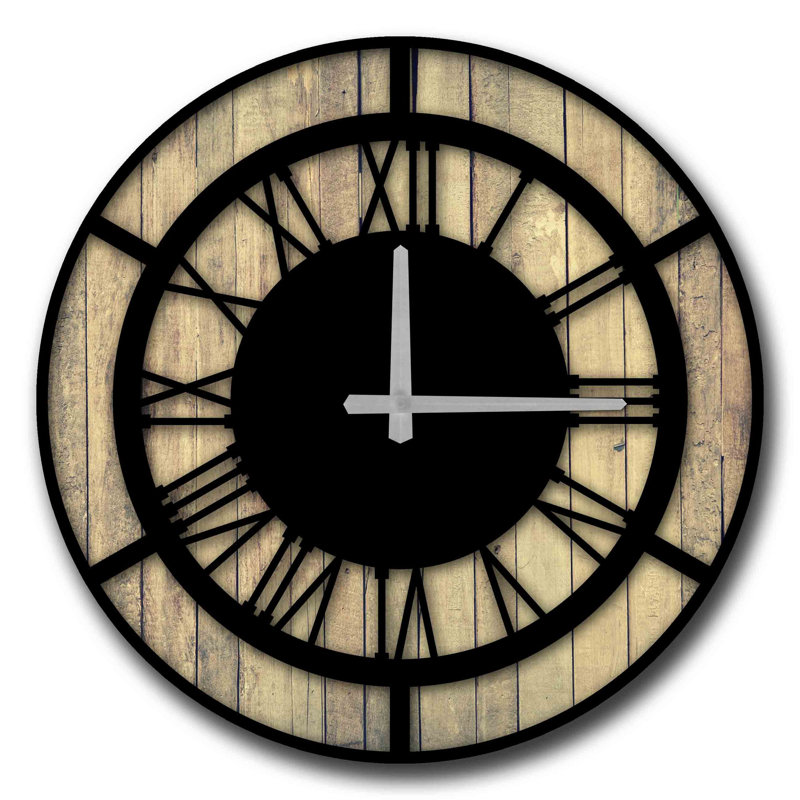 Horloge murale élégante Elegant, 19,7 pouces de diamètre | 100% panneau de fibres à densité moyenne, épaisseur: 0,2 pouce | Design minimaliste élégant pour la décoration de la maison et du bureau | Parfait pour le salon, la chambre à coucher et 