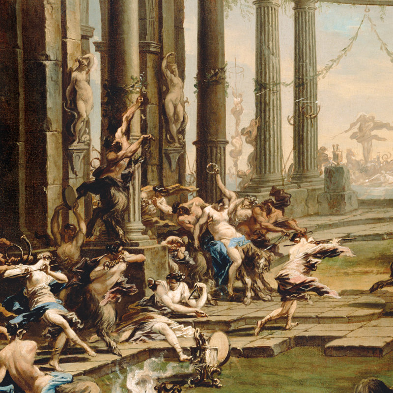 Bacchanale, 1730, reproduction d'art sur toile encadrée, H 31,75 po x l 38,5 po x P 1,875 po
