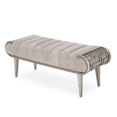 Roxbury Park Microfiber / Microsuede Upholstered Bench