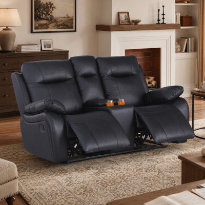 Bhuvi 70.47'' Faux Leather Reclining Loveseat