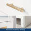 Commode 6 tiroirs Isabella Isle, finition blanche / rotin