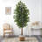 72'' Faux Ficus Tree in Burlap, Cotton Planter-1386095490