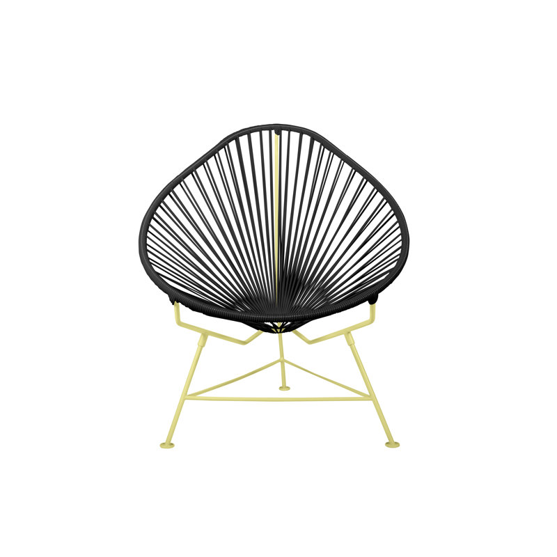 Chaise de jardin, Noir / Jaune