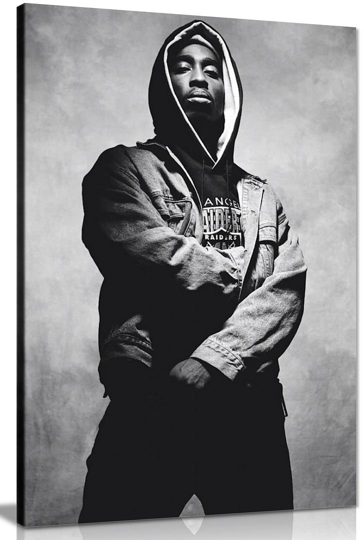 Tupac Shakur 2Pac - Wrapped Canvas Print