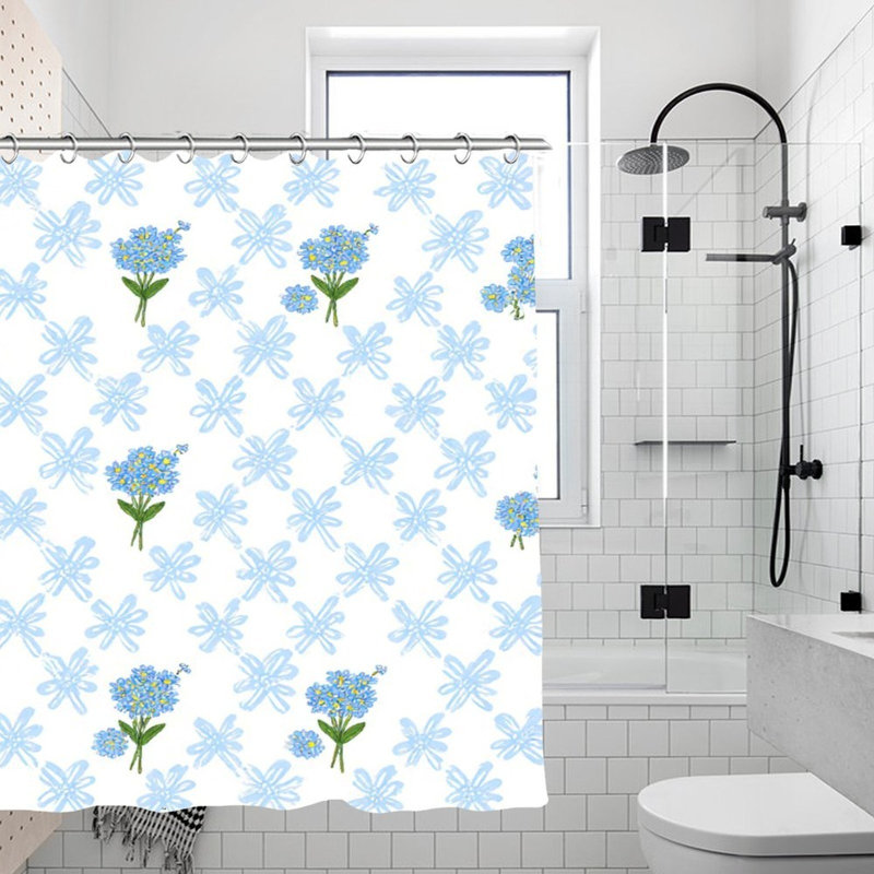 Rideaux de douche Forget Me Not Floral, 71 po x 71 po