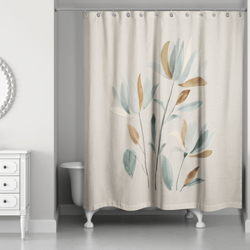Rideau de douche à branches discrètes