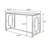 Rectangle Glass Top Sofa Table Nickel