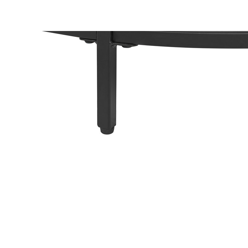 Hesiodos Frame Coffee Table with Storage, Black