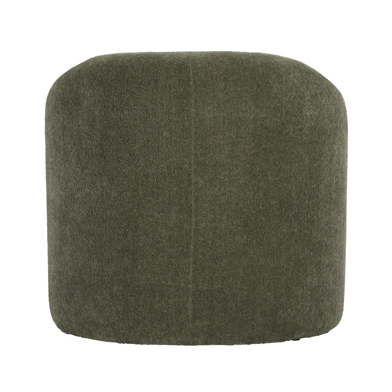 Alda Polyester Blend Upholstered Occasional Accent Chair, Cream, Green