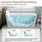 CASAINC 59" Rectangle Acrylic Freestanding Soaking Bathtub With Overflow Hole ＆ Center Drain, Glossy White