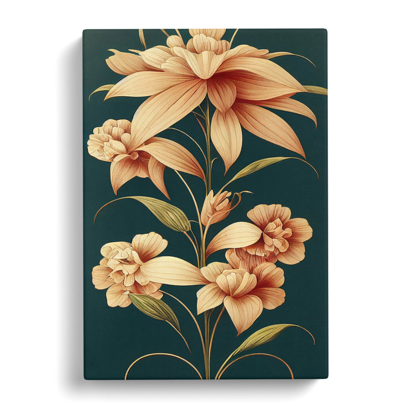 Classical Flower Art No.2 - Wrapped Canvas, 50cm H x 35cm W