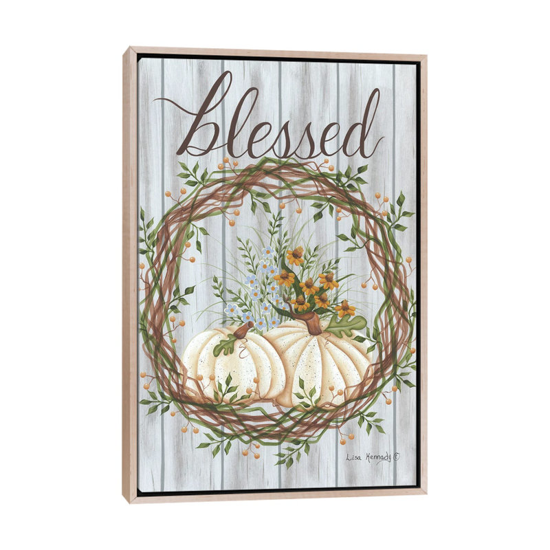 «Blessed», reproduction d'art sur toile encadrée, H 40 po x l 26 po, Impression encadrée sans passe-partout, Beige