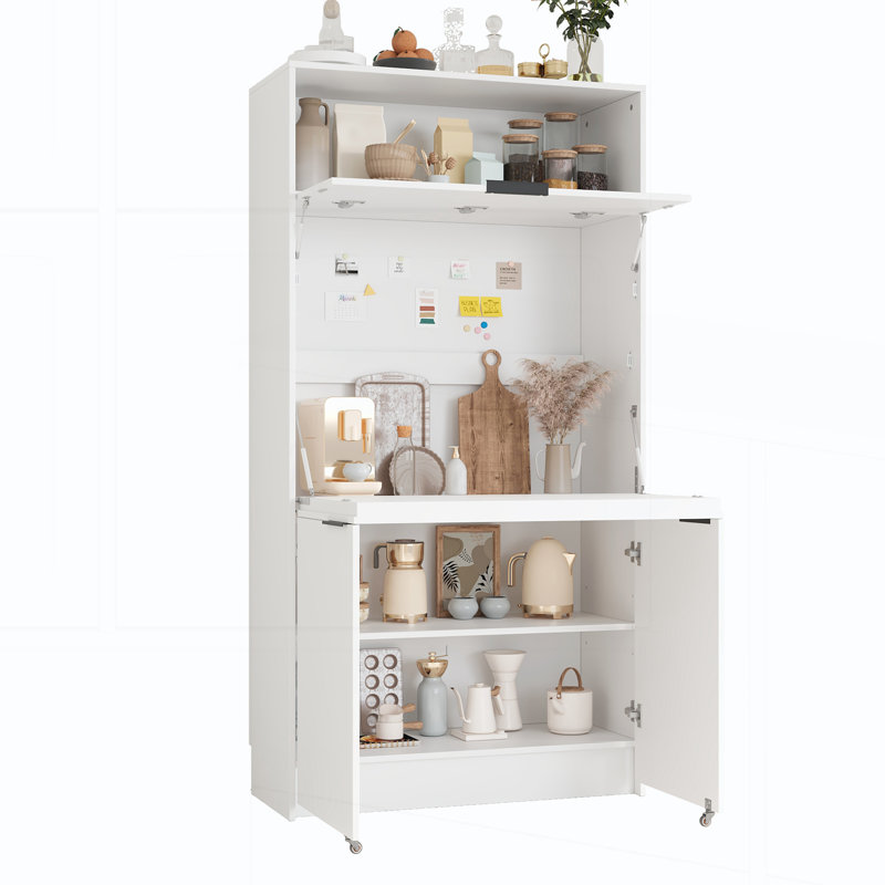 Armoire de rangement avec tablette réglable, Blanc