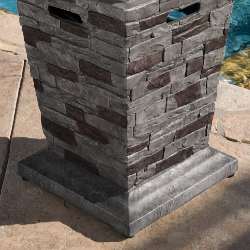 Eddie Tapered Stone Propane Fire Column