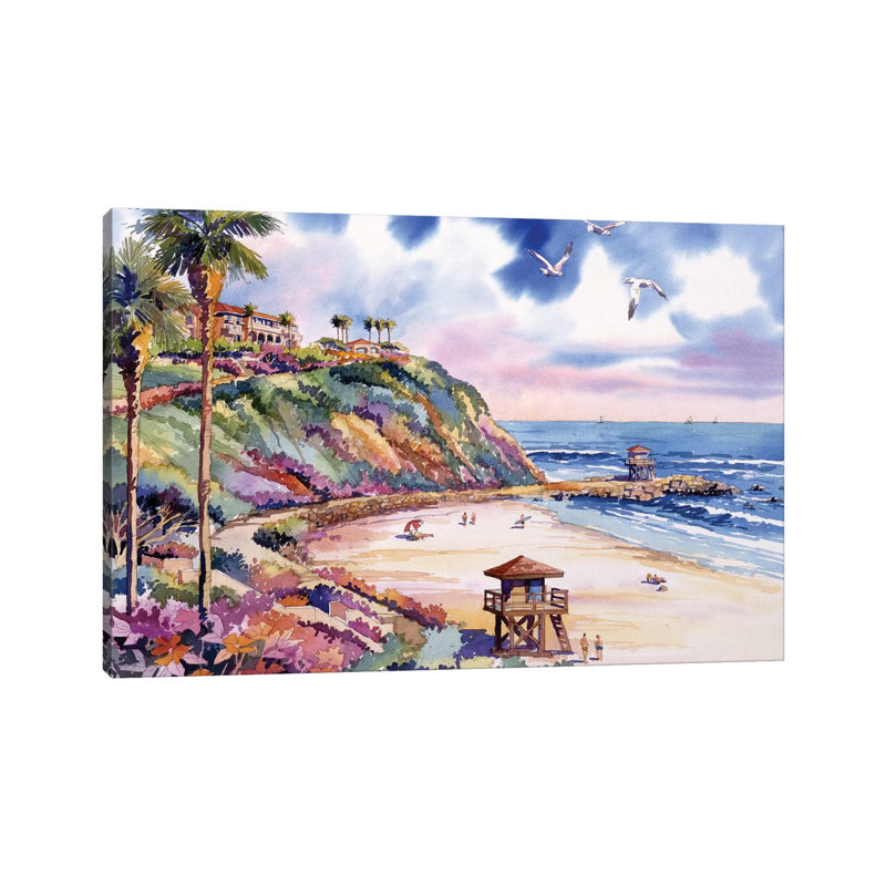 Salt Creek Beach by Bill Drysdale - Painting on Canvas, Wrapped Canvas, 30.48 cm H x 45.72 cm W