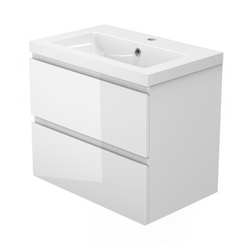 Elanora 600mm Single Bathroom Vanity with Drop In Resin Basin