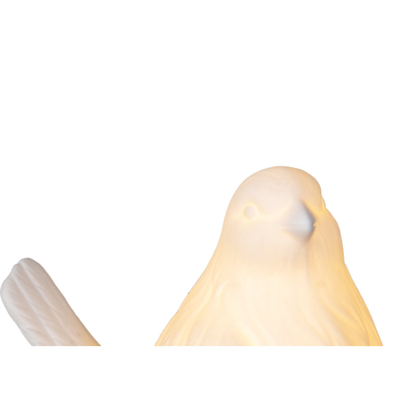 Grande figurine d'oiseau à DEL assis