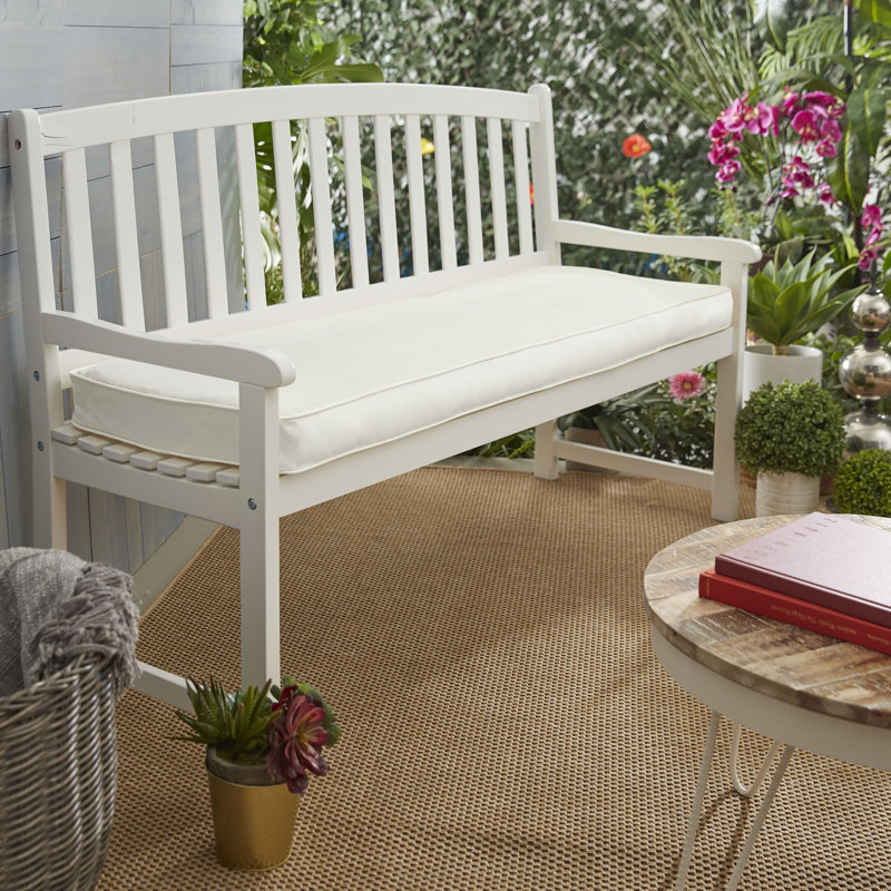 Osprey Outdoor Sunbrella Bench Cushion, 48" W x 19" D, Canvas Natural Sunbrella® Canvas